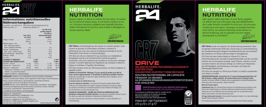 Herbalife24 CR7 Drive – 10 Portionsbeutel (Sachets)