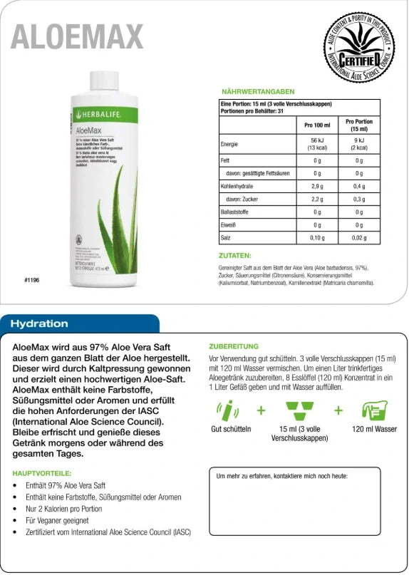 Herbalife Aloe Vera Getränkekonzentrat