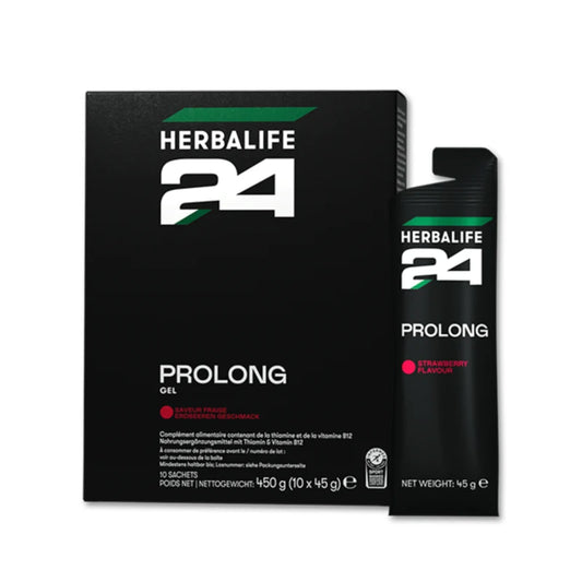 H24 Prolong Energy Gel Erdbeere – Kohlenhydrat-Gel (10x45g)